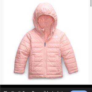 The North Face Kids Pink Puffer Jacket with Hood